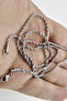 Men's Twisted Rope - 2.5 mm Silver Color Steel Chain Necklace - 3