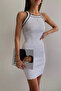 Knitwear Women's Dress with Straps White