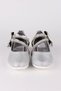 Girl's Shoes Evening Dress Bow Tie Ballerina Shoes with Stones Silvery Silver - 5