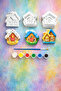 6 Pieces (3D) Stone Painting Set with Cute Cottages Figures Child Development Activity Set Stone Painting - 3