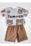 Bicir 1-4 Years Summer Printed Tee-Shorts Baby Boy/Kids Set - 6