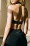 Black Gathering Sports Bra - Seamless Covered Bra |   Luna - 6
