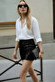 Women's Elastic Waist Sequin Mini Skirt - Black - 4