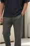 Smoked Baggy Wide Leg Elastic Waist Pocket Detailed Pique Trousers - 2