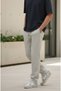 Karmelanj Baggy Wide Leg Elastic Waist Pocket Detailed Pique Trousers