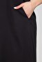Women's V-Neck Pocketed Cotton Fabric Dress Black - 7