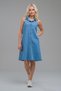 Women's Indigo Sleeveless Pocket Slim Denim Shirt Dress - 2