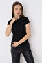 Women's Black Short Sleeve Crew Neck Body - 2