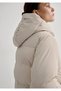 Beige Puffer Jacket with Hood 1110487 -70136 - 6