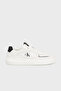 Kalın Tabanlı Bileksiz Deri-Nubuk Erkek Beyaz Sneaker YM0YM01426-01W