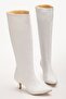 Syt-2025 White Leather Casual Women's Boots - 4