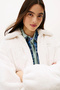 Tjw Faux Fur Women's White Coat Dw0Dw21669Ybh - 4