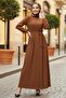 Esnel Belted Dress 1366 - Brown
