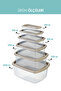 6 Pieces Multi-Purpose Rectangular Storage Container - 4