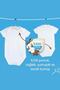 I Have No Panic Uncle Organic Printed Unisex Baby Bodysuit with Snap Fasteners - 6
