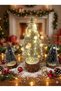 Christmas Ornament Pine Trees 3 Pcs XXL Size (One Piece Is 24 Cm, Three Levels of Self-Led +2 Pieces of 16 cm) Pine - 3
