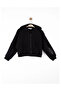 8-14 years old zippered cardigan black - 4
