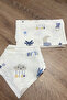 7-Pack 100% Cotton 2-Layer Checkered Muslin Baby Drool Bib Wipes 4 Wipes-3 Bibs - 7