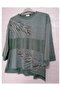 1st quality knitwear, shiny, three-quarter sleeve, relaxed fit, cotton sweater - 3