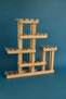 Solid Oak Multi-Tier Plant Stand, Carbonised Brown, 60x60cm - 2