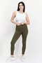 Women Round Neck Sleeveless Textured Cut Out Crop Top, Lime Green - 4