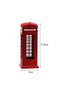 6cmx14.5cm Telephone Booth Piggy Bank Telephone Booth Figurine Statue Money Saving Box Sculpture for - 6
