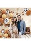 As Picture 60Pcs 60pcs Western Balloons Brown Nude Gold Confetti Cow Print Latex Balloons for Farm C - 4