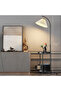Arc Floor Lamp with Side Table, 3-Color Dimmable LED,12W Standing Lamp with Storage Shelf - 8