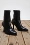 Women's Pointed Toe Zippered Mid-Heeled Boots %100 Polyurethane Functional Durable Aesthetic - 5