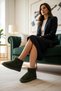 Women's Flat Heeled Round Toe Suede Boots %100 Suede Functional Durable Quality Aesthetic - 3