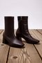 Women's Square Toe Zippered Block Heeled Boots %100 Polyurethane Functional Durable Quality - 5