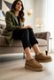 Women's Suede Flat Sole Short Heeled Almond Toe Slippers Boots Functional Durable Quality Stylish - 3