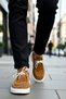 Men's Lace-Up Round Toe Casual Sneakers Low Sole Functional Durable Comfortable - 3