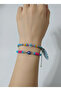 Turquoise Stone Detailed Colorful Beaded Adjustable Bracelet - 3