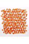 Bamboo Wooden Fence with Artificial Orange Maple Leaves - Expandable Wicker for Home G - 3