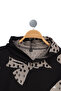 Women's Patterned Hooded Sweatshirt - 3