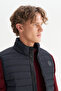 Regular Fit Mock Neck Men's Puffer Vest W2520511001 - 4