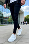Men's Casual Sneaker Low-Top Laceless Thick Sole Leather Suede Functional Durable Sports - 3
