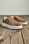 Men's Casual Sneaker Low-Top Laceless Thick Sole Leather Suede Functional Durable Sports - 6