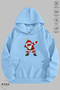 Unisex Hoodie Long Sleeve Santa Claus Printed Hooded Fleece-Lined Oversized Cotton Sweatshirt - 7