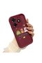Tecno Spark 10 Pro Compatible Christmas Festival Pattern Burgundy Silicone Anti-Fall Case - 2