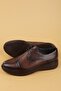 Men's Genuine Leather Groom's and Suit Shoes Lightweight Comfortable Add.3018 Brown - 5