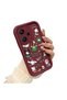 Xiaomi Redmi Note 13 Pro Plus+ 5g Compatible Christmas Festival Pattern Burgundy Silicone Anti-Fall Case - 3
