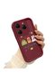 Tecno Spark 20 Pro 4g Compatible Christmas Festival Pattern Burgundy Silicone Anti-Fall Case - 2