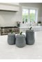 3-Piece Lided Honey Pumpkin Jar Set Anthracite Pumpkin Series Ceramic 500, 750 and 1000 ml - 3