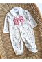Bow Baby Girl Romper Peter Pan Collar Footed Baby Girl Romper - 3