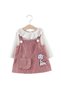 Baby Girls Dress & Top Set | 24-36 Months | Rose | Cotton | Giraffe Embroidery | Adjustable Straps