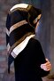 Twill Silk Scarf Emerald Green Black - 2
