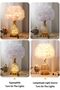 OneDcor Table Lamp Feather Table Lamp Feather Table Light Table Lamp Desk Light - 3