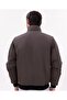 Men's Brown Transitional Coat – Mock Neck , Zippered, Lightweight Bomber Jacket - 7
